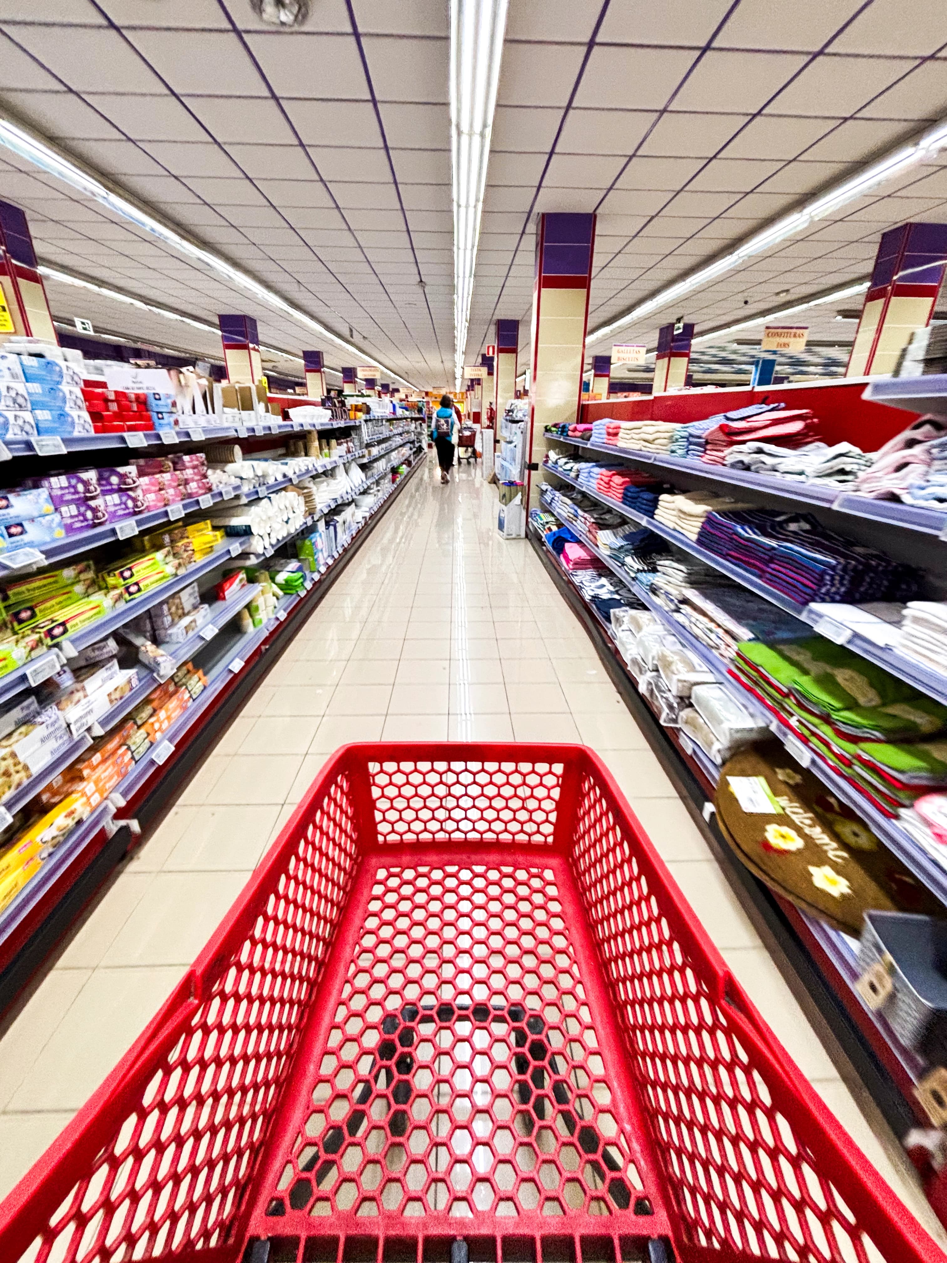 pov-shopping-cart-supermarket-line-perspective-consumerism-home-products
